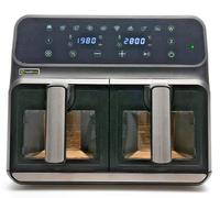 HealthKick Health Kick 8Ltr Digi-Touch Dual Zone Windowed Air Fryer Black