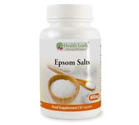 Health Leads Epsom Salts 600mg | Magnesium Sulphate | 80 Vegan Caps