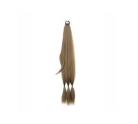 Health Long Braid Ponytail Extension with Hair Tie DIY Wrap Around Synthetic Hairpiece Natural Soft Fluffy Style for Women Personal Care(Mudium Brown)