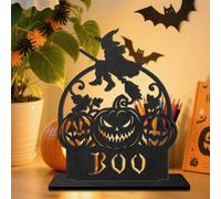 Health Ornament Ornaments Dark Style Pumpkin Festival Atmosphere Decorative Ornaments Wooden Crafts Candy Corn Christmas Ornament (B, One Size)