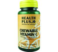 Health Plus Chewable Vitamin C 500mg : Vitamin C Supplement - 60 Tablets, in a Planet-Friendly 99% Recycled Pot