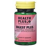 Health Plus Digest Plus : Digestive Enzyme Supplement : 60 Chewable Tablets, in a planet-friendly 99% recycled pot