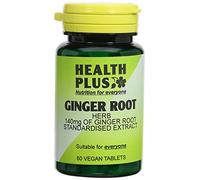 Health Plus Ginger Root 550mg Digestive Health Plant Supplement - 60 Tablets