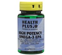 Health Plus High Potency (33:22) Omega-3 Epa 1000mg : Fish Oil Supplement - 30 Capsules, in a Planet-Friendly 99% Recycled Pot