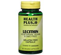 Health Plus Lecithin 550mg : Memory Plant Supplement : 90 Gelatin Free Capsules, in a planet-friendly 99% recycled pot