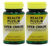Health Plus Super Choline Vitamin B Supplement - 60 Tablets (Pack of 2)