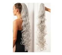 Health Ponytail Extensions, 34 inch Long Curly Wavy Clip in Ponytails Synthetic Hair Piece Pony Tail Hairpieces for Women Personal Care(Natural black)