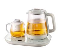 Health Pot, 600W Electric Kettle with Cup Warmer, Glass Kettle for Coffe Tea with Infuser, 6 Preset Functions, 11 Levels of Temperature Adjustment, 2H 40°C-90°C Heat Preservation, Touchscreen