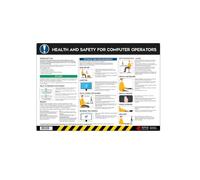 Health & Safety for Computer Operators Poster - A2 Anti Scuff PVC | Ergonomic Workplace Guide | Laminated Display for Office Compliance