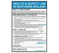 HEALTH & SAFETY LAW IN NORTHERN IRELAND A3 LAMINATED POSTER