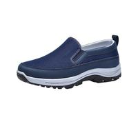 Health Shoes Men's Loafer Summer Breathable Comfortable Orthopaedic Shoes Plain Soft Sole Slip On Cushioning Sports Shoes Outdoor Running Workout Trainers, EU 37-47, darkblue, 12 UK