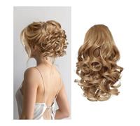 Health Short Ponytail Extension - 10 Inch Loose Curly Wavy Drawstring Comb Clip Hair for Women Personal Care(Dark Blonde)