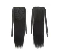 Health Straight Wig Ponytail Hair Extension Hairpiece ，Matte Realistic Seamless Tie Up Pony Tail for Woman Daily Use Personal Care(Natural Black,55CM)