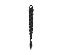 Health Synthetic Braided Ponytail Hair Extension with Rubber Band Boxing Braids for Women Hair Accessories Long Black Braids Personal Care(2 pcs,Black)