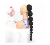 Health Synthetic Ponytail Hair Extension for Black Women Lantern Bubble Drawstring False Pigtail Afro Puff Kinky Horse Tail Hairpiece Personal Care(18inch)