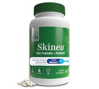 Health Thru Nutrition Skineu - Skin Probiotic + Prebiotic | Supports Skin Hydration & Elasticity | Clinically Studied Ingredients |3rd Party Tested, Non-GMO & Gluten-Free | 30 VegeCapsules