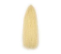 Health Yaki Kinky Curly Crochet Braids Synthetic Afro Curls Braiding Hair Extensions Soft Personal Care(Blonde,28inches)