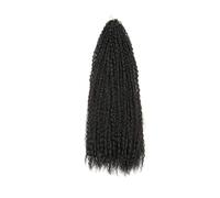 Health Yaki Kinky Curly Crochet Braids Synthetic Afro Curls Braiding Hair Extensions Soft Personal Care(Natural black,28inches)
