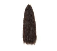 Health Yaki Kinky Curly Crochet Braids Synthetic Afro Curls Braiding Hair Extensions Soft Personal Care(Medium brown,28inches)