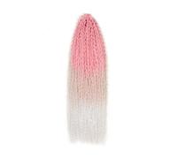 Health Yaki Kinky Curly Crochet Braids Synthetic Afro Curls Braiding Hair Extensions Soft Personal Care(PinkWhite,28inches)