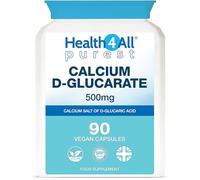 Health4All Calcium D-Glucarate 500mg - Oestrogen Supplements for Women and Men - Hormone Balance Support - 90 Vegan Capsules