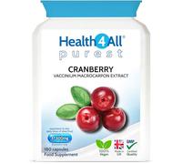 Health4All Cranbery 37,500mg 180 Capsules, 2 Months Supply, Purest High Strength Cranberry Extract Vegan Capsules Supplement for Women & Men | Made in UK (not Tablets)