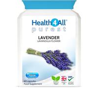 Health4All Lavender 500mg 60 Capsules, Purest - no additives. Vegan Lavender Flower Capsules (not Tablets or Oil) Supplement for Anxiety, Relaxation and Sleep Support | Made in UK