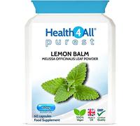Health4All Lemon Balm 450mg 60 Capsules, Melissa for Anxiety & Stress During The Day, Purest Supplement, Additives Free | Vegan Capsules (not Tablets) Made in UK