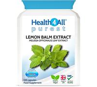 Health4All Lemon Balm Extract 1500mg per Capsule, 120 Capsules 4 Months Supply, High Strength Vegan Melissa for Anxiety, Sleep Support Supplement, Purest: no additives | Made in UK