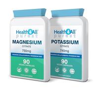 Health4All Magnesium Citrate + Potassium Citrate Bundle, High Strength Electrolyte Support, 180 Vegan Capsules | Made in UK