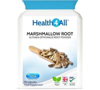 Health4All Marshmallow Root 500mg per Capsule, 90 Capsules, Digestive & Resporatory Health Supplement Soothing Relief, Purest Vegan Natural Marshmallow Root Supplement | Made in UK