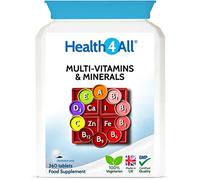 Health4All Multivitamins & Minerals One a Day 360 Easy to Swallow Tablets, 1 Year Supply, 100% RDA Daily Essential Nutrients for Men & Women, Supports Energy, Immunity & Overall Health | Made in UK