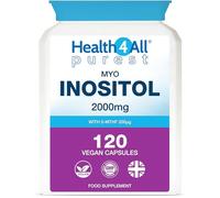 Health4All Myo-Inositol with 5-MTHF Methylfolate 120 Capsules, PCOS Supplement, Aids Hormonal Balance, Metabolism & Conception, Purest Vegan Capsules (not Tablets) | Made in UK