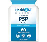 Health4All P5P 50mg 60 Capsules 2 Month Supply, Biologically Active Vitamin B6 P-5-P Pyridoxal 5'-Phosphate with Magnesium Citrate for Tiredness & Fatigue, Vegan VitB6 Supplement | Made in UK