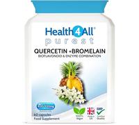 Health4All Quercetin 400mg + Bromelain 100mg per Capsule, Natural Antihistamine, Balances Immune Response, Pure Vegan 60 Capsules (not Tablets) | Made in UK
