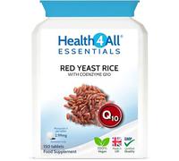 Health4All Red Yeast Rice with CoQ10, 2.99mg monacolin k per Tablet, 5 Months Supply 150 Tablets, Cholesterol Lowering Supplement, Vegan, Gluten Free, Citrinin Free | Made in UK
