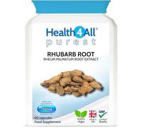 Health4All Rhubarb Root 2500mg 60 Capsules, Natural Laxative Supplement, Reduce Bloating | Digestive Support Vegan Capsules, 2 Months Supply | Made in UK