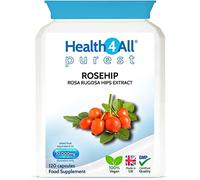Health4All Rosehip 10000mg per Capsule 120 Capsules (not Tablets) Purest - no additives. 1 a Day Vegan Joint Support Rosehip Supplement