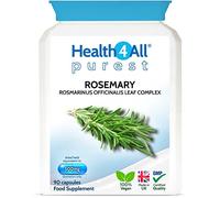 Health4All Rosemary 500mg 90 Capsules 3 Months Supply, Pure Natural Nootropic Supplement for Memory, Focus & Learning, High Strength Rosmarinus Officinalis Capsules (not Tablets nor Oil) | Made in UK