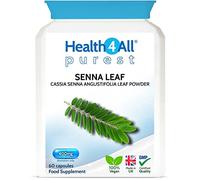 Health4All Senna Leaf 400mg 60 Capsules Pure Natural Herbal Overnight Relief, Stool Softener, Additive Free Regularity Supplement, Vegan Cassia Angustifolia Leaf Capsules (not Tablets) | Made in UK