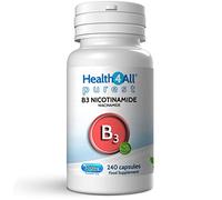 Health4All Vitamin B3 Niacin as Nicotinamide (Niacinamide) 500mg 240 Capsules, Purest, No Additives, Vegan, Gluten Free No-Flush Niacin Vitamin B3 Capsules | Made in UK