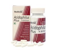 HealthAid Acidophilus Plus 4 Billion CFU - Daily Probiotic Supplement - Supports Digestive System, Gut Health & Natural Balance of Intestinal Flora - 60 Vegicaps