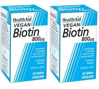 HealthAid Biotin 800μg - 30 Tablets (Pack of 2)