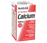 HealthAid Calcium 600mg - Chewable - 60 Vegetarian Tablets