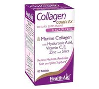 HealthAid Collagen Complex Tablets, Hydrolysed Collagen, Hyaluronic Acid, Silica & Zinc, Helps Protect Skin- 60 Tablets