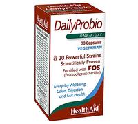 HealthAid DailyProbio - Probiotic for Everyday Healthy Gut & Digestive Support - 20 Powerful Strains - 30 Vegan Capsules