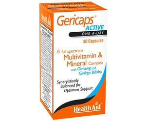 HealthAid Gericaps Active Multivitamin and Mineral Complex 30 Capsules