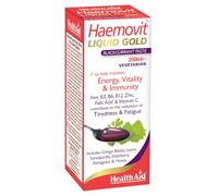 HealthAid Haemovit Liquid Gold - Iron, Vitamin B12, B6, Zinc, Folic Acid & Vitamin C - Energy, Vitality & Immunity - Vegetarian - 200 ml