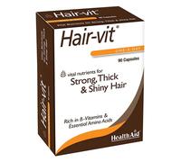 HealthAid Hair-Vit Hair Growth Vitamins 90 Capsules Biotin Zinc Marine Collagen
