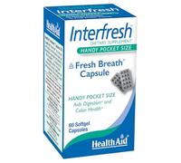 HealthAid Interfresh, 60 Soft Gel Capsules, Twice Daily, Fights Bad Breath and Aids in Digestion and Colon Health, Feel Fresh All Day Long